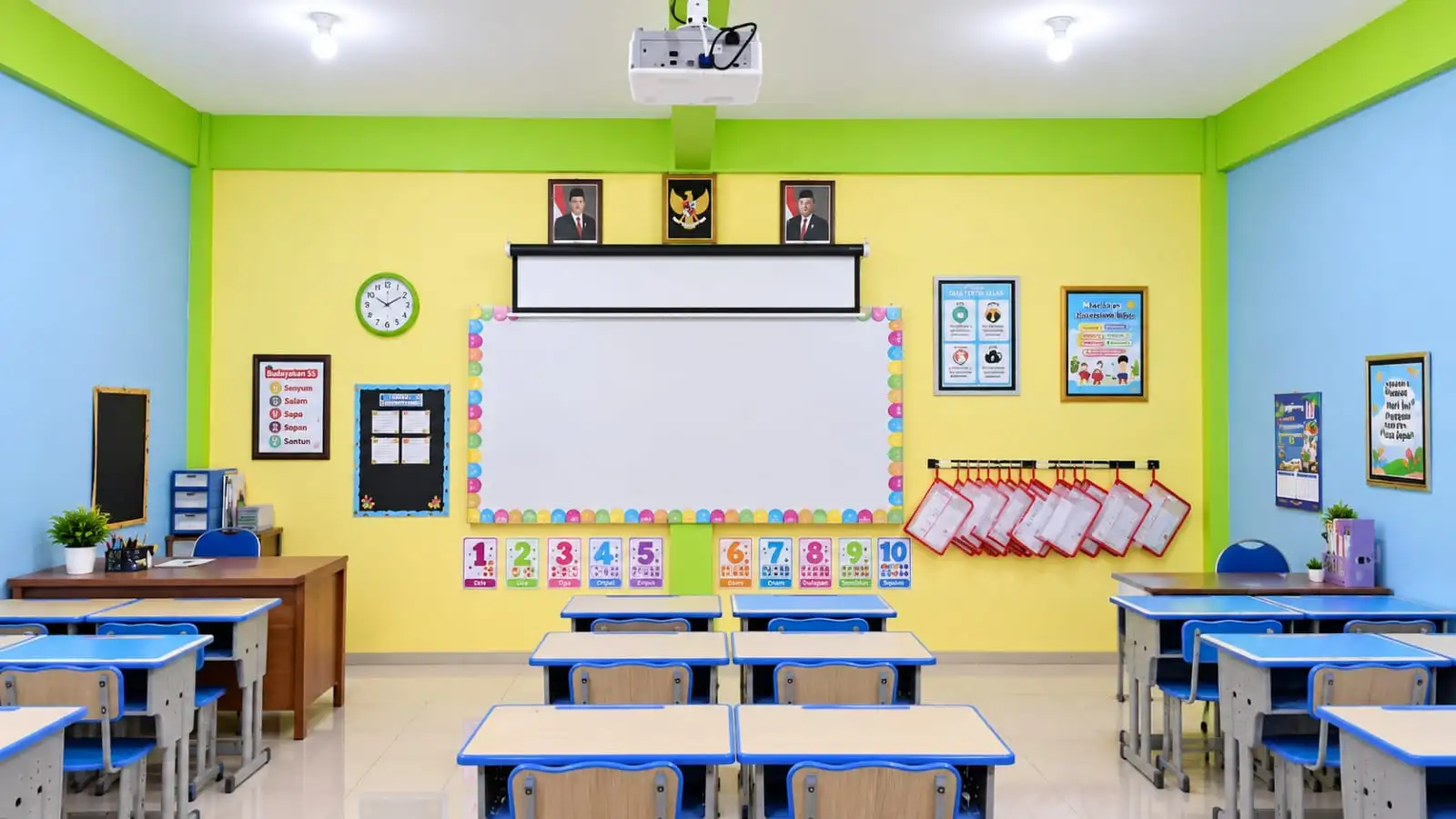 Ruang Kelas dengan LCD Proyektor